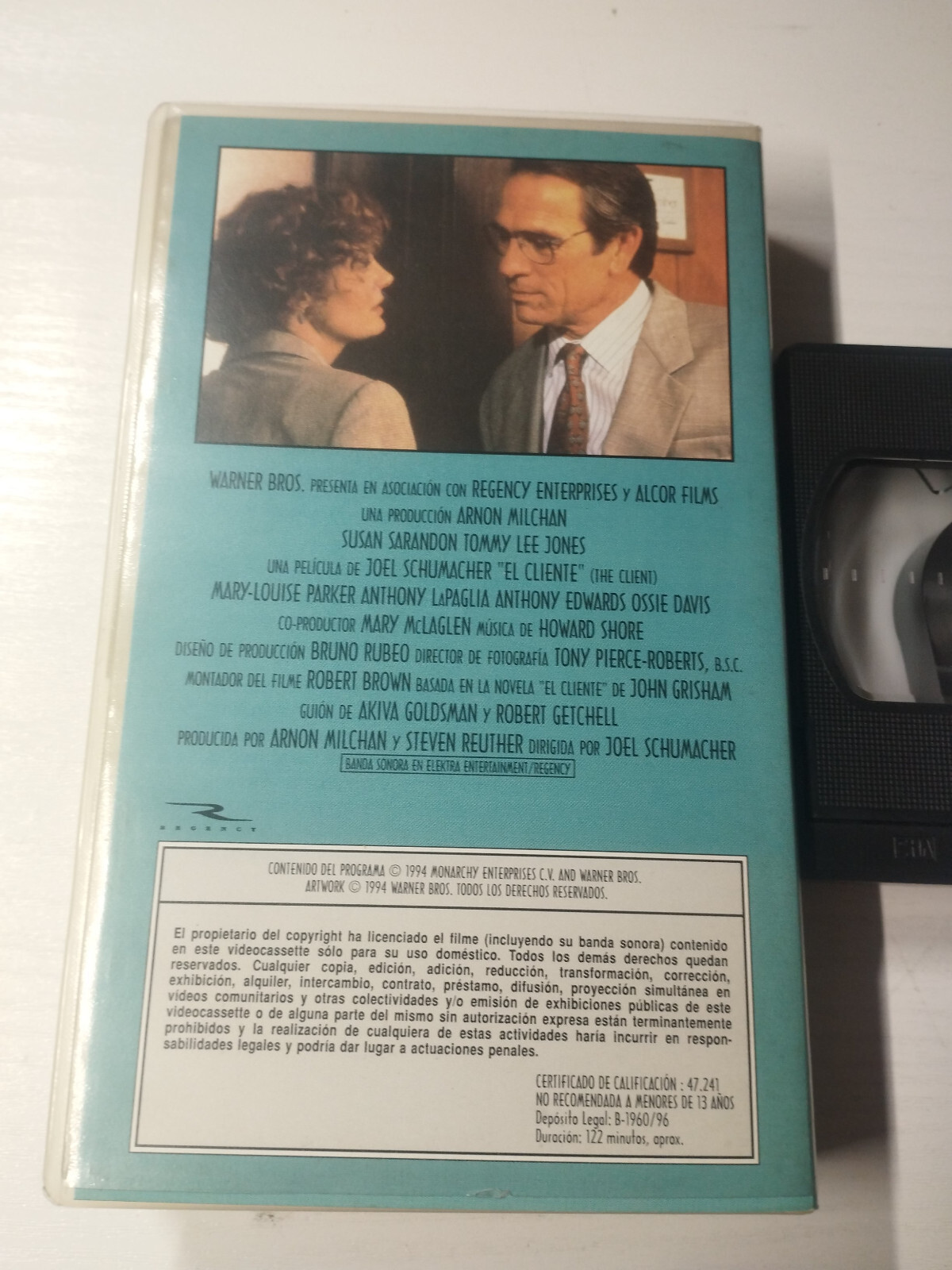 El Client El Client Susan Sarandon Tommy Lee Jones Schumacher - VHS Film Tape ...