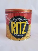 1984 Nabisco Ritz Crackers Tin Can 50th Anniversary Collector Round Container - £7.82 GBP