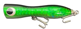 Top Water Offshore Big Game Popper for Tuna Carina 7&quot; Green/Black with Hooks - £14.30 GBP