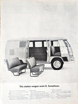 1964 Vintage Print Ad-Volkswagen - Station Wagon Seats 8 .  Sometimes VTG - $179.43 MXN