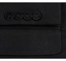 Men RENOIR Suit Solid Two Button Business Formal Classic Regular Fit 201-1 Black image 4
