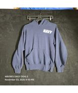 US Navy Hoodie Mens Small Blue Pullover Hooded Sweatshirt Soffe Military... - $34.97 CAD