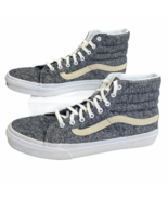Vans Sk-8 Hi Reissue Sneakers Gray Size Mens 7 Womens 8.5 Crackle Skater  - £41.30 GBP
