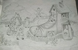 * TRI CHEM 8446 Children in the Shoe Placemat Picture to Paint TRICHEM 1... - €12,89 EUR