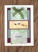 Two Wine Glasses with Corkscrew Cheers Greeting Card - £5.62 GBP