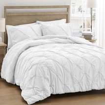 Unikome Queen Comforter Set White - Soft Pintuck Down Alternative, 2 Pil... - €35,23 EUR