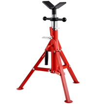 VEVOR V Head Pipe Stand 1/8\"-12\" Capacity, Adjustable Height 23.61\"-4... - $56.90