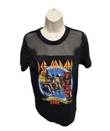 Def Leppard 7 Day Weekend Tour Womens Medium Black Mesh TShirt - $991.07 MXN