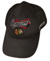 2010 NHL Western Conference Champions Chicago Blackhawks Adult Unisex Black Cap  - £7.48 GBP