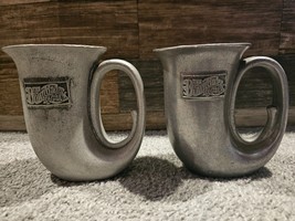 Pewter Drinking Horn/Stein Pair from The Down Under Bar in Minnesota! - £21.83 GBP