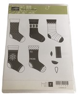 Stampin Up Cling Rubber Stamp Set Christmas Gift Tag Card Making To From Holiday - $5.99