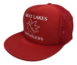 Vintage Great Lakes Haflingers Snap Back Red Mesh Trucker Rope Nissin One Size - £15.63 GBP