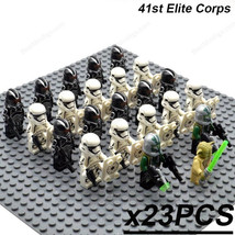 23pcs Star Wars Minifigures 41st Elite Corps Master Yoda &amp; Clone Commander Gree  - $79.97