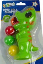 Tyrannosaurus Rex Dinosaur Dino Ball Shooter Popper 4 balls Pop Toy Toymendous - £14.17 GBP