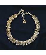 Lisner Vintage Silver Tone Dogwood Pattern 60s Choker Necklace 12-16&quot; Ad... - $81.16 CAD