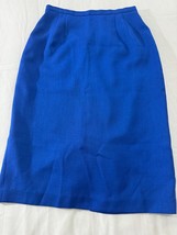 TA Travis Ayers Women's Blue Rear Zip & Slit Pull-On Skirt Size 8 Waist 28" image 4