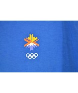 Salt Lake City 2002 Olympics Mens Logo T-Shirt Large Blue 100% Cotton USA - £15.19 GBP