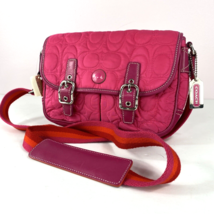 New Coach Field Crossbody Bag Quilted Pink Flap Snap Double Buckle #4061 B2I - £102.84 GBP