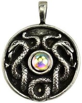 Pewter Nathair Snake Amulet for Wisdom & Guidance - Small Pendant Necklace - €33,02 EUR