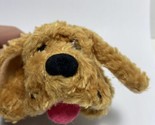 AA Golden Mini Beanbag Plush Puppy Dog 5 inches  Vintage Flat Plastic Ey... - $12.75