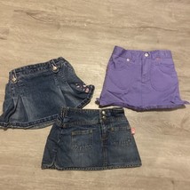 Toddler Girls Skort Toddler Girls Pull on Scooter Size 4T XS jean and pu... - $8.91