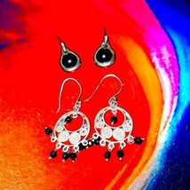 Beautiful sterling silver earrings one pair $35 or both for $50 - £27.66 GBP