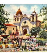 San Carlos Of Monterey Mission Carmel Postcard California c1930s PCBG9A - $28.01 CAD