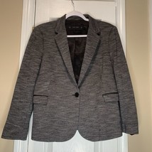 Zara Basic Womens Blazer XL Gray Lined Career Business One Button - $40.71 CAD