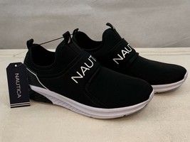 NEW! Kids Nautica Coaster Sneakers Tennis Shoes Fashion Black Boys Girls 5 - £17.30 GBP