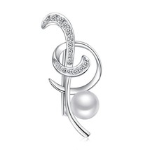 925 sterling silver brooches with AAAAA Natural pearl - £29.56 GBP+