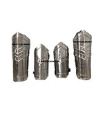 Handmade LARP Arm Leg Guard, Medieval Steel Greaves &amp; Bracers, Cosplay A... - $3,110.87 MXN