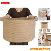 Multi-Purpose Cotton Rope Basket 22"x12" - Perfect for Organizing Any Room - $71.23