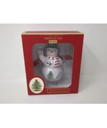 Spode Christmas Tree Collection SNOWMAN with BLACK HAT Christmas Ornamen... - £10.22 GBP