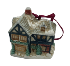 Midwest Importers Ceramic Christmas Town Square Chateau House Ornament - £1.58 GBP