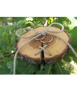 Wood Wedding Ring Bearer Slice, Rustic Wooden Ring Holder, Rustic Ring B... - €12,09 EUR