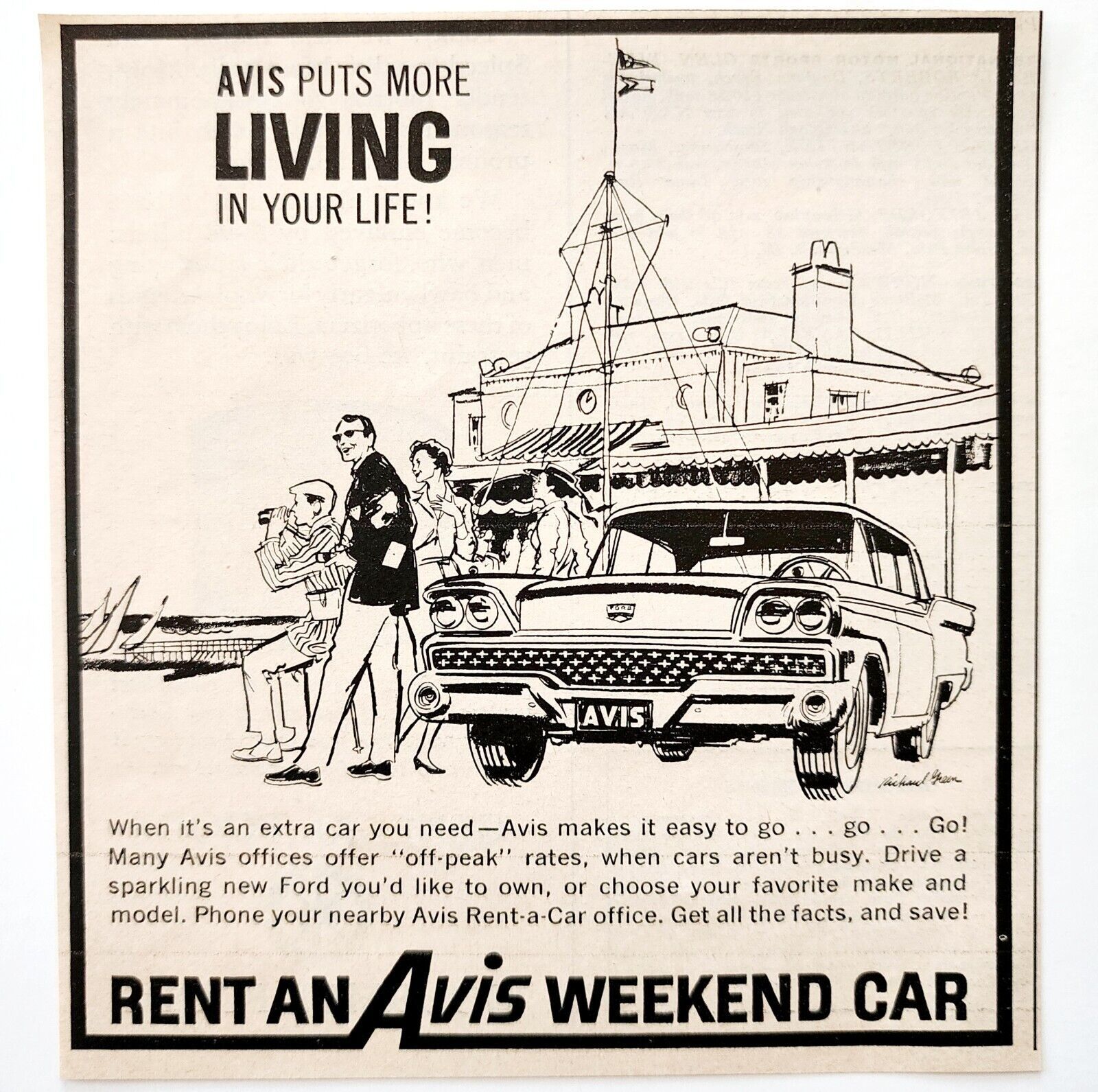 1959 Avis Rental Services Automotive Advertisement Travel Automobilia DWF13 - $19.99