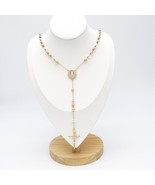 18k Layered Real Gold Filled Tri Colors Religious Rosary - $15.99