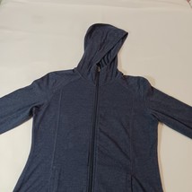 Tek Gear Women's Blue Cotton Blend Long Sleeve Full Zip Hoodie Jacket Sz Medium image 5