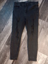 Torrid Women&#39;s Size 14 Destressed Black Jeans - £18.30 GBP