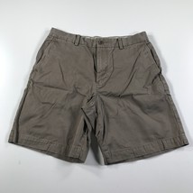 Banana Republic Shorts Herren 33 Brown Solid Khaki Baumwolle Über Knielang - $14.83