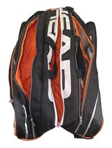 Head Tour Team 12R Tennis Bag Backpack 12 Racquet Black Orange Large image 3
