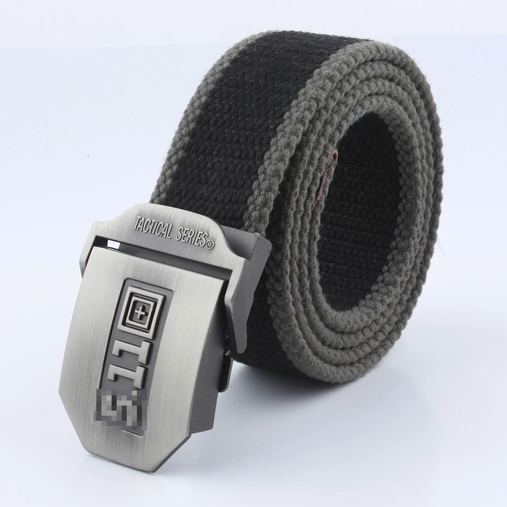 Sporting Hot Sale Men Outdoor A Canvas Belt High Quality Alloy A Belt Buckle Pol - £26.34 GBP