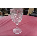 Beautiful Crafted Crystal wine Goblet clear 7inch height Smooth Very nic... - $13.65