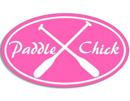 5&quot; Paddle Chick Pink Hard Hat Helmet Bumper Sticker Decal Made In Usa - £13.36 GBP