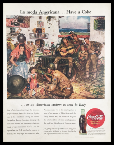 Primary image for 1945 Coca-Cola La Moda Americana Vintage Print Ad