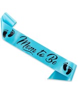 Baby Shower Mom to Be Sash for Boy or Girl - Beautiful Blue Ribbon Sash ... - $11.87