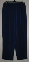 Excellent Susan Graver Style Navy Blue PULL-ON Pant W/ Pockets Size 1X Usa - £22.32 GBP