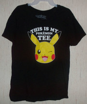 Nwt Womens Pokemon &quot;This Is My Pokemon Tee&quot; Black Novelty T-SHIRT Size M - £18.35 GBP