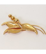 Vintage 120/12K Gold Leaf Pin Brooch 2&quot; Long x 1&quot; Wide - £32.34 GBP