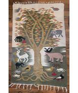 Egyptian "Tree of Life" Tapestry in Tradition of Ramses Wissa Wassef Wor... - $7,425.00